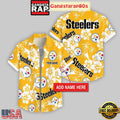 Custom Name Pittsburgh Steelers Hibicus Aloha Hawaiian Shirt