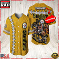 NFL Custom Name Pittsburgh Steelers Mascot Baseball Jersey Shirt