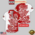 Custom Name San Francisco 49ers Rose Branch Pattern Aloha Hawaiian Shirt