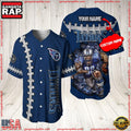 NFL Custom Name Tennessee Titans Mascot Baseball Jersey Shirt