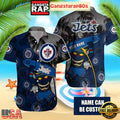 Custom Name Winnipeg Jets Surfing Spirit Summer Aloha Hawaiian Shirt