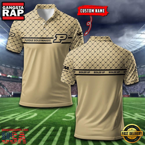 Custom Name NCAA Purdue Boilermakers Team Logo New Design Polo Shirt
