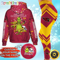 Custom NFL Arizona Cardinals Hoodie Leggings The Grinch Hoodie Rock Paper Scissors Throat Punch I Win