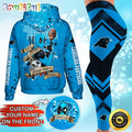 Custom NFL Carolina Panthers Hoodie Leggings Rock Paper Scissors Throat Punch I Win Hoodie