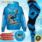 Custom NFL Carolina Panthers Hoodie Leggings Rock Paper Scissors Throat Punch I Win Hoodie