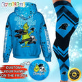 Custom NFL Carolina Panthers Hoodie Leggings The Grinch Hoodie Rock Paper Scissors Throat Punch I Win