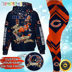 Custom NFL Chicago Bears Hoodie Leggings Rock Paper Scissors Throat Punch I Win Hoodie