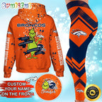 Custom NFL Denver Broncos Hoodie Leggings The Grinch Hoodie Rock Paper Scissors Throat Punch I Win