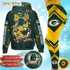 Custom NFL Green Bay Packers Hoodie Leggings Rock Paper Scissors Throat Punch I Win Hoodie