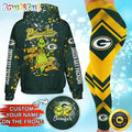 Custom NFL Green Bay Packers Hoodie Leggings The Grinch Hoodie Rock Paper Scissors Throat Punch I Win