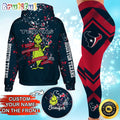 Custom NFL Houston Texans Hoodie Leggings The Grinch Hoodie Rock Paper Scissors Throat Punch I Win