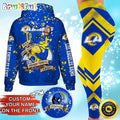 Custom NFL Los Angeles Rams Hoodie Leggings Rock Paper Scissors Throat Punch I Win Hoodie