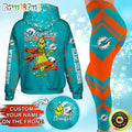 Custom NFL Miami Dolphins Hoodie Leggings The Grinch Hoodie Rock Paper Scissors Throat Punch I Win