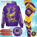 Custom NFL Minnesota Vikings Hoodie Leggings Rock Paper Scissors Throat Punch I Win Hoodie