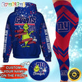 Custom NFL New York Giants Hoodie Leggings The Grinch Hoodie Rock Paper Scissors Throat Punch I Win