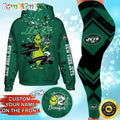 Custom NFL New York Jets Hoodie Leggings The Grinch Hoodie Rock Paper Scissors Throat Punch I Win