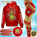 Custom NFL San Francisco 49ers Hoodie Leggings The Grinch Hoodie Rock Paper Scissors Throat Punch I Win