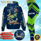 Custom NFL Seattle Seahawks Hoodie Leggings Rock Paper Scissors Throat Punch I Win Hoodie