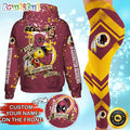 Custom NFL Washington Commanders Hoodie Leggings Rock Paper Scissors Throat Punch I Win Hoodie