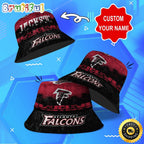 Customized NFL Atlanta Falcons Bucket Hat Palm Tree NFL Bucket Hat