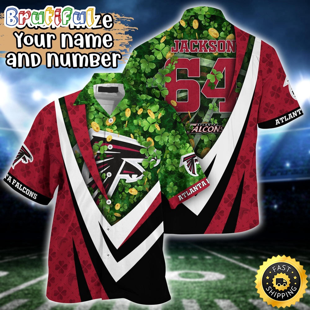 Customized NFL Atlanta Falcons Hawaii Shirt St Patricks Day Aloha Shirt
