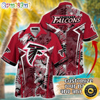 Customized NFL Atlanta Falcons Hawaiian Shirt Summer Football Tropical Shirt