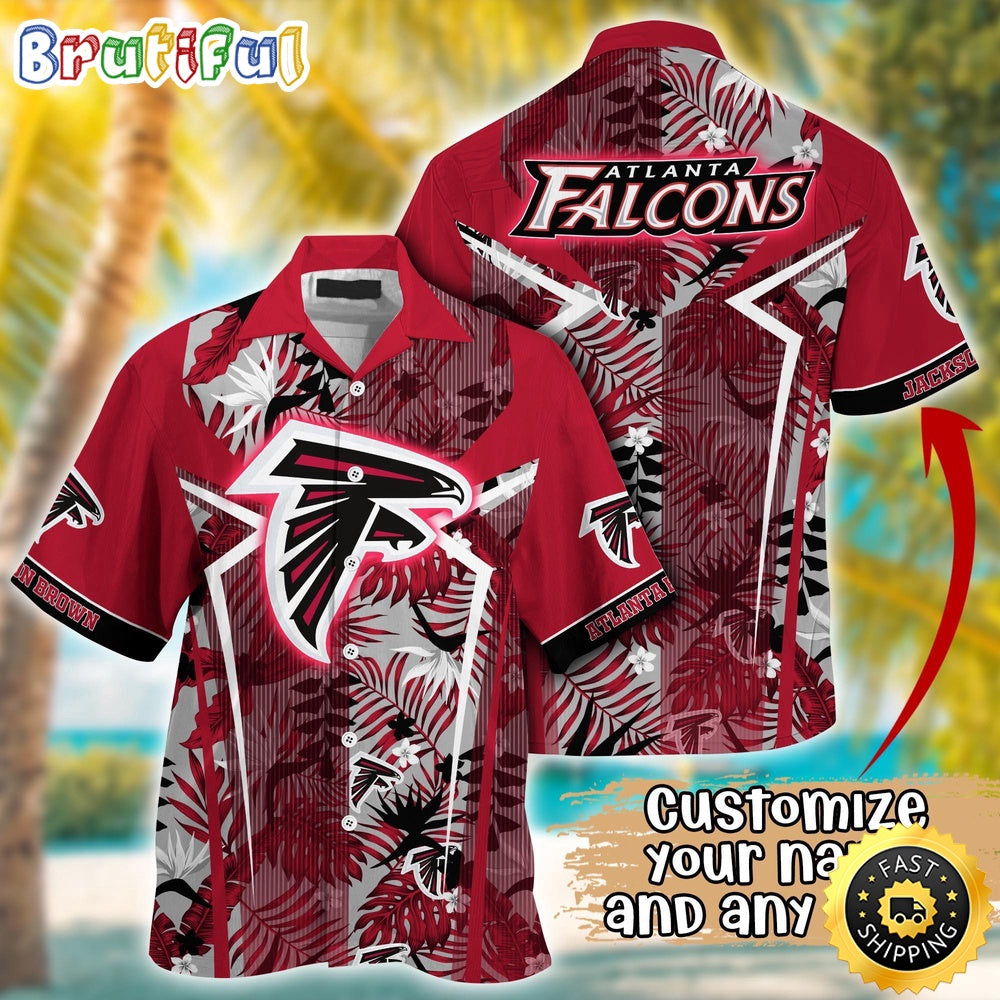 Customized NFL Atlanta Falcons Hawaiian Shirt Summer Football Tropical Shirt