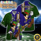 Customized NFL Baltimore Ravens Hawaiian Shirt Mickey Mouse Saint Patricks Day Hawaii Shirt