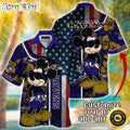 Customized NFL Baltimore Ravens Hawaiian Shirt Mickey Mouse Tropical Shirt