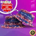 Customized NFL Buffalo Bills Bucket Hat Floral Pattern Hat For Football Fans