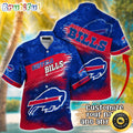 Customized NFL Buffalo Bills Hawaiian Shirt Metal Pattern Aloha Shirt