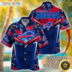 Customized NFL Buffalo Bills Hawaiian Shirt Summer Football Aloha Shirt For Fans