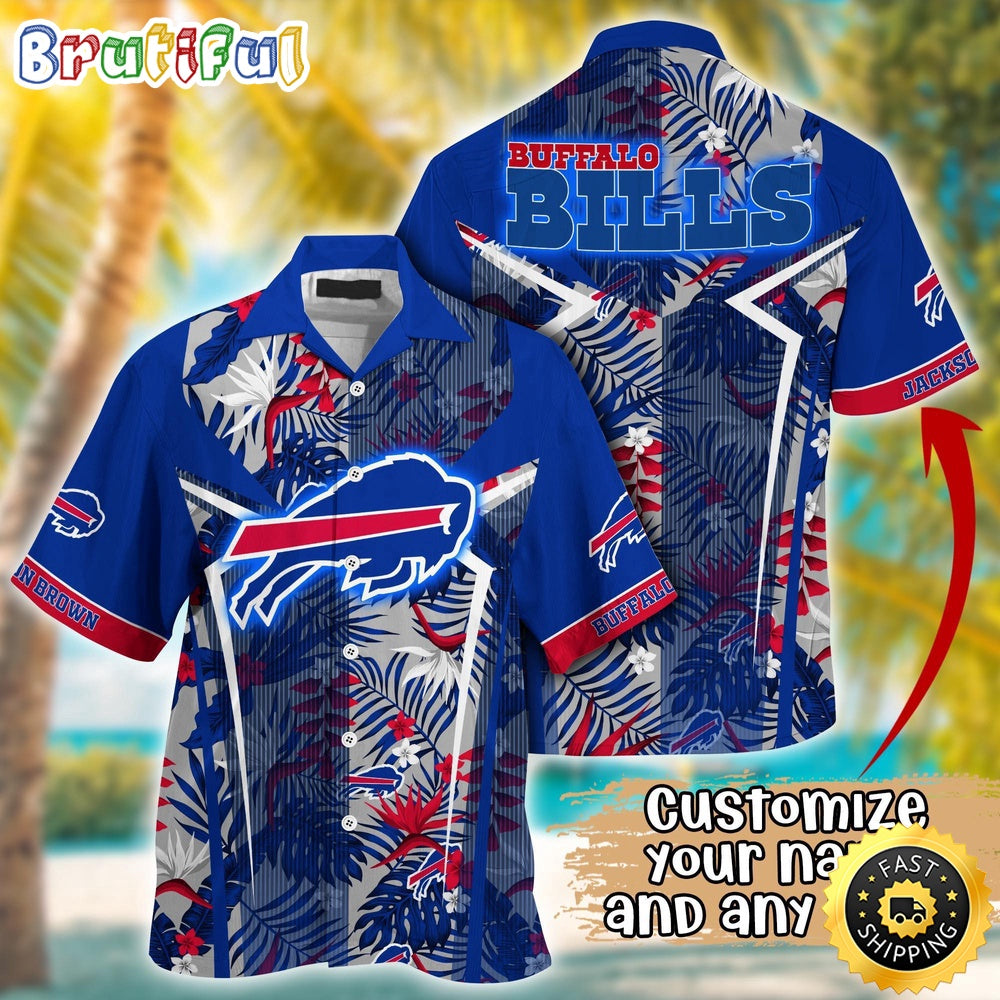 Customized NFL Buffalo Bills Hawaiian Shirt Summer Football Tropical Shirt