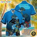 Customized NFL Carolina Panthers Hawaii Shirt Tropical Flower Aloha Shirt