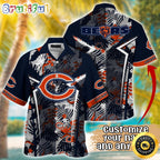 Customized NFL Chicago Bears Hawaiian Shirt Summer Football Tropical Shirt