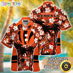 Customized NFL Cincinnati Bengals Hawaii Shirt Palm Tree Aloha Shirt