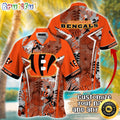 Customized NFL Cincinnati Bengals Hawaiian Shirt Summer Football Tropical Shirt