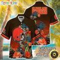 Customized NFL Cleveland Browns Hawaii Shirt Tropical Flower Aloha Shirt