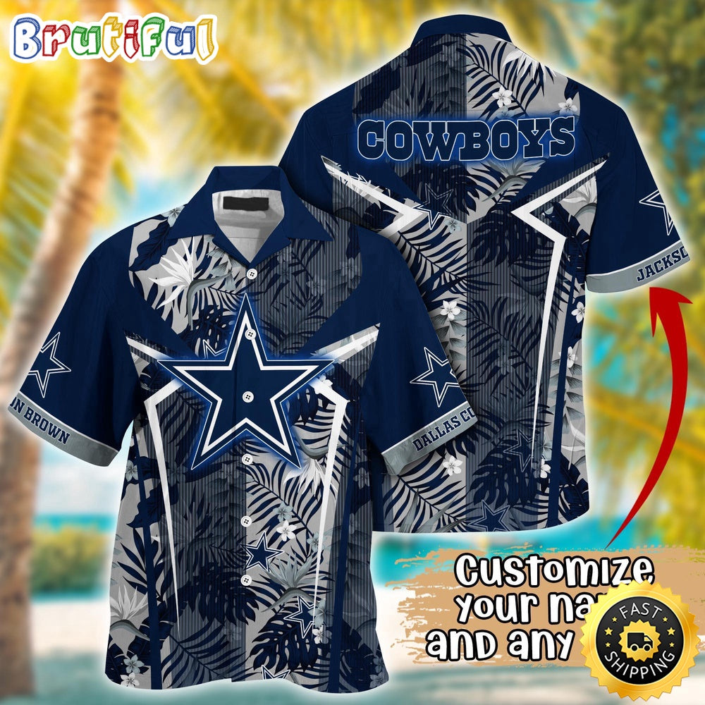 Customized NFL Dallas Cowboys Hawaiian Shirt Summer Football Tropical Shirt