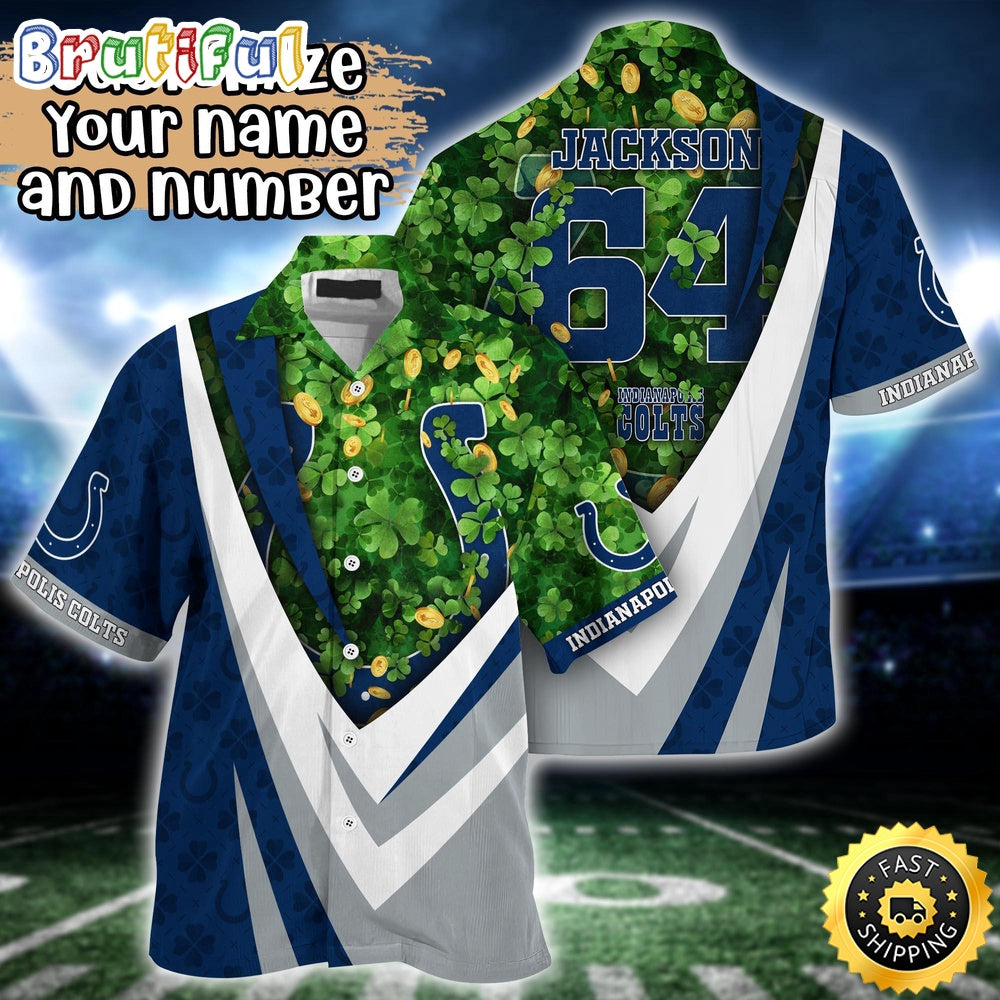Customized NFL Indianapolis Colts Hawaii Shirt St Patricks Day Aloha Shirt