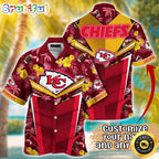 Customized NFL Kansas City Chiefs Hawaiian Shirt Summer Football Aloha Shirt For Fans