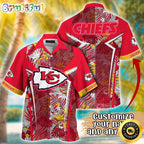 Customized NFL Kansas City Chiefs Hawaiian Shirt Summer Football Tropical Shirt