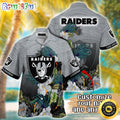 Customized NFL Las Vegas Raiders Hawaii Shirt Tropical Flower Aloha Shirt