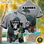 Customized NFL Las Vegas Raiders Hawaii Shirt Tropical Flower Aloha Shirt