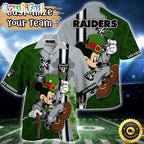 Customized NFL Las Vegas Raiders Hawaiian Shirt Mickey Mouse Saint Patricks Day Hawaii Shirt
