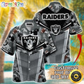 Customized NFL Las Vegas Raiders Hawaiian Shirt Summer Football Aloha Shirt For Fans