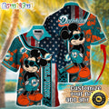 Customized NFL Miami Dolphins Hawaiian Shirt Mickey Mouse Tropical Shirt