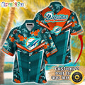 Customized NFL Miami Dolphins Hawaiian Shirt Summer Football Aloha Shirt For Fans