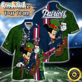 Customized NFL New England Patriots Hawaiian Shirt Mickey Mouse Saint Patricks Day Hawaii Shirt