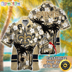 Customized NFL New Orleans Saints Hawaii Shirt Palm Tree Aloha Shirt